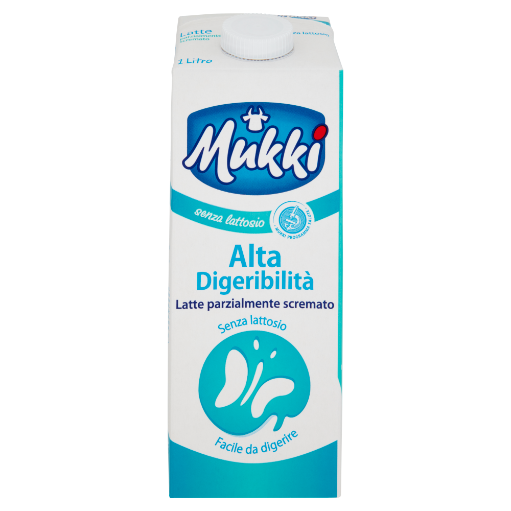 Mukki senza lattosio Alta Digeribilit&agrave; Latte parzialmente scremato 1 Litro