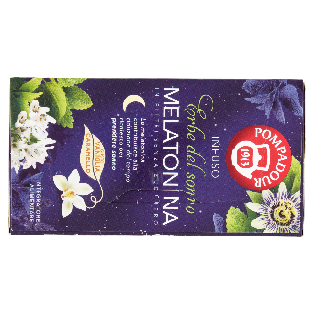 Pompadour Infuso Erbe del sonno Melatonina in Filtri Senza Zucchero bustine 18 x 2 g