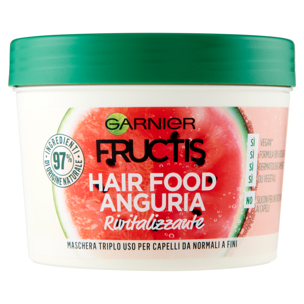 Fructis idratante Garnier Maschera Fructis Hair Food, Ideale per Capelli Fini, Arricchito