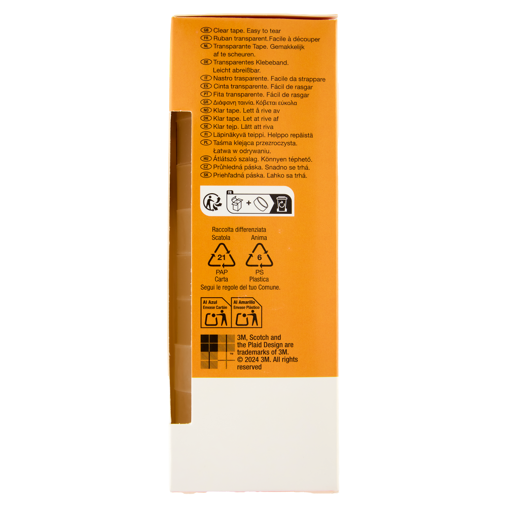 Scotch® Torre nastri adesivi trasparenti 508 15mm x33m 10 pz