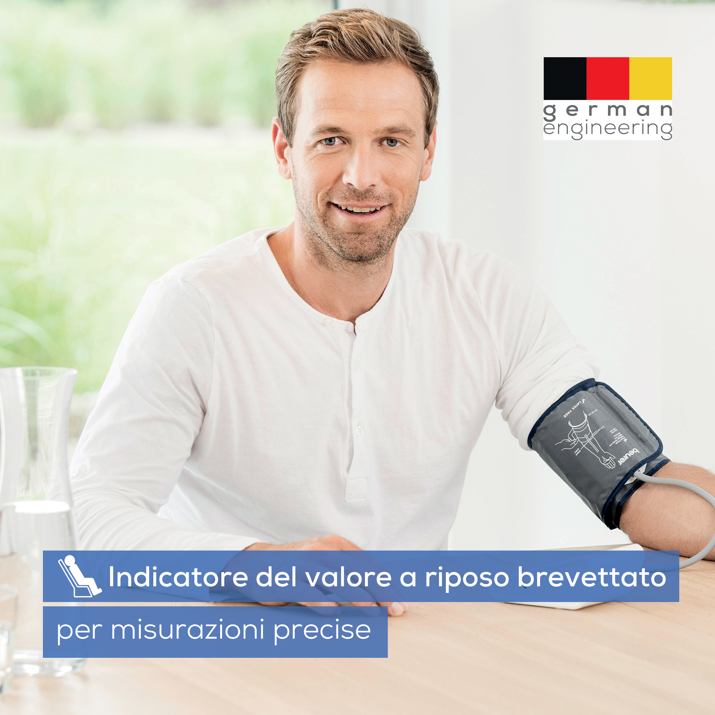 Beurer BM 28 Misuratore di Pressione da Braccio con Funzione di Memoria, Rilevazione Aritmie e Manicotto Universale