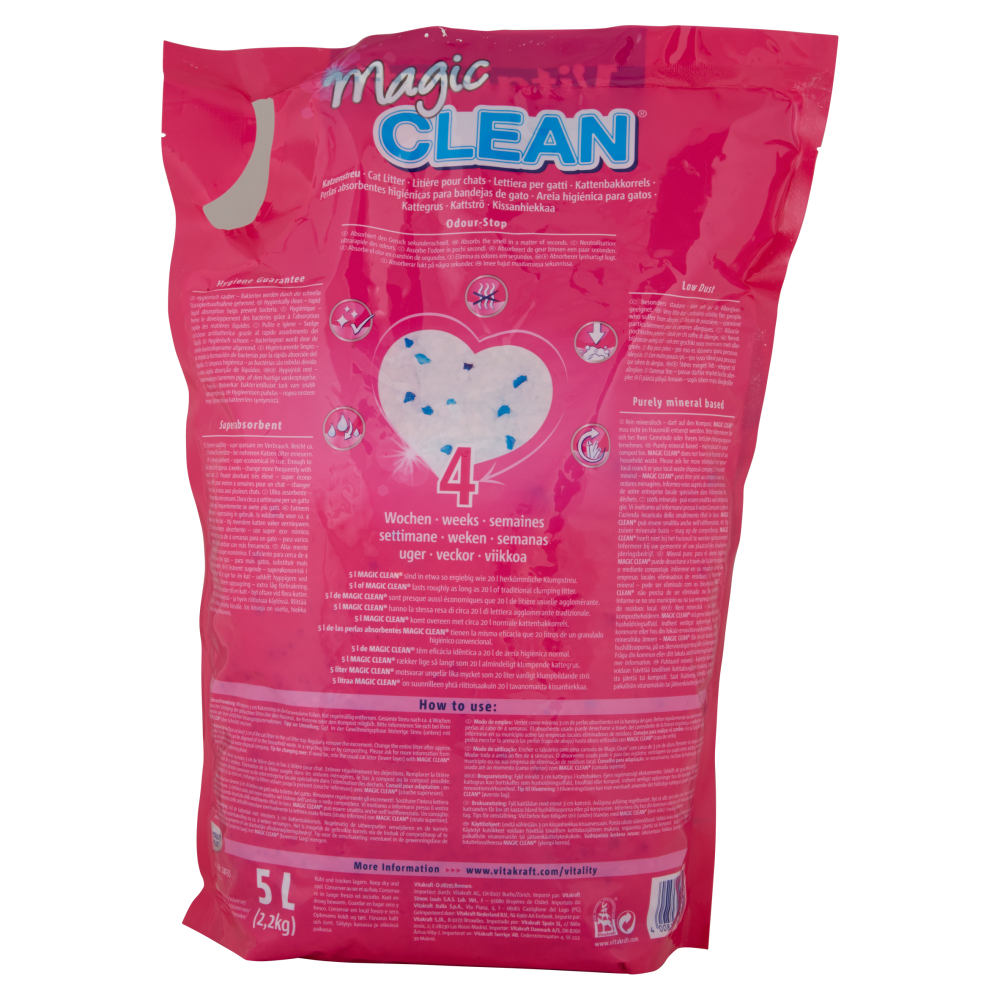 Lettiera Per Gatti Vitakraft Magic Clean - Minerale, Antiodore, Dura 8 Settimane - Foto 11