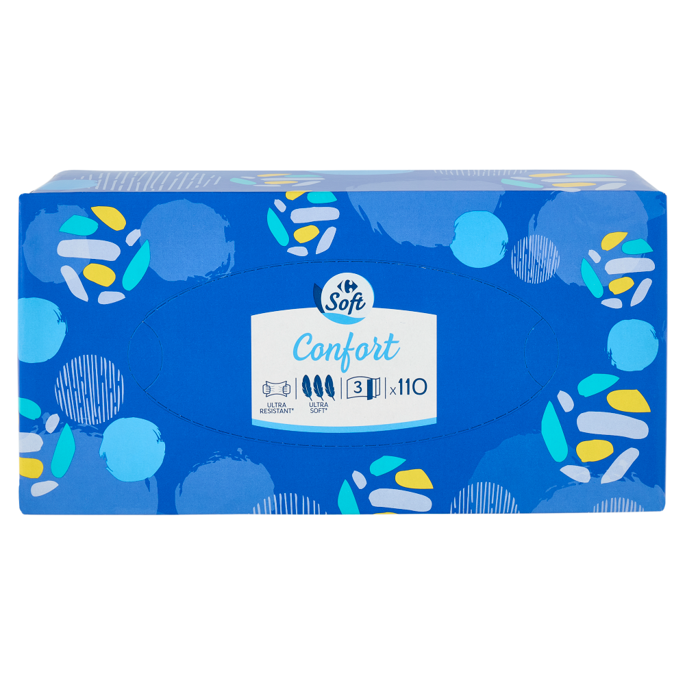 Carrefour Soft Confort Fazzoletti bianchi 110 pz