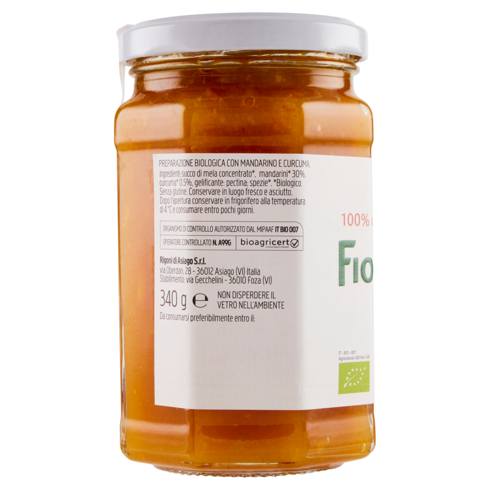 Rigoni di Asiago Fiordifrutta Mandarino e curcuma bio 340 g