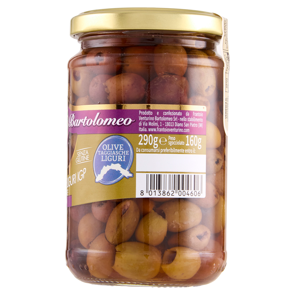 Venturino Bartolomeo Olive Taggiasche Liguri IGP Denocciolate in Salamoia 290 g