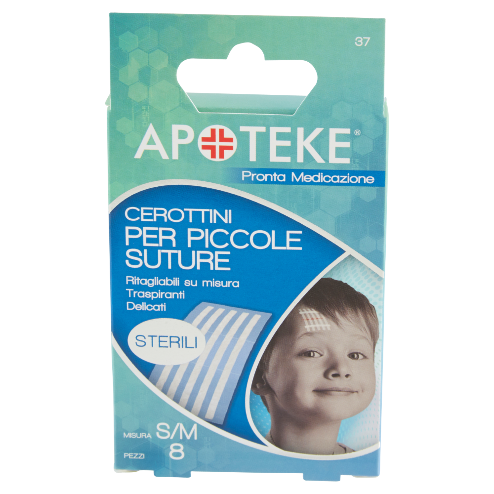 Apoteke Pronta Medicazione Cerottini per Piccole Suture Misura S/M 8 pz