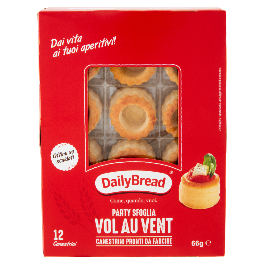 DailyBread Party Sfoglia Vol au Vent 12 Canestrini 66 g