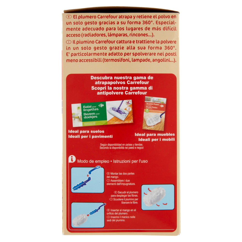 Carrefour Ricambi Piumino per spolverare 360° 10 pz