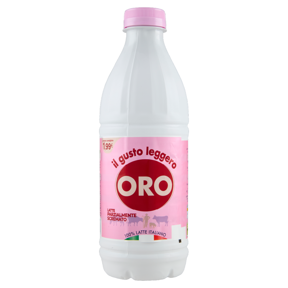 Oro il gusto leggero Latte Parzialmente Scremato 100% Latte Italiano 1000 ml
