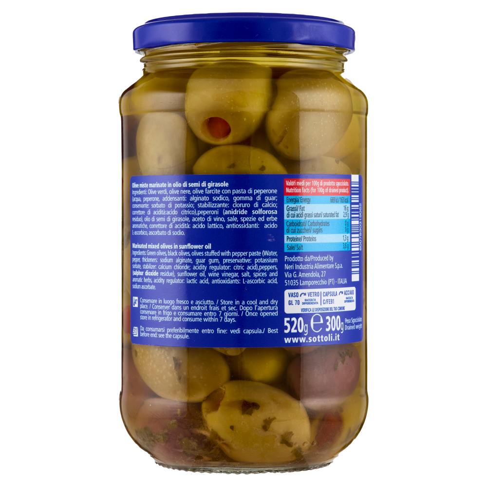 Neri Cocktail di Olive Marinate 520 g