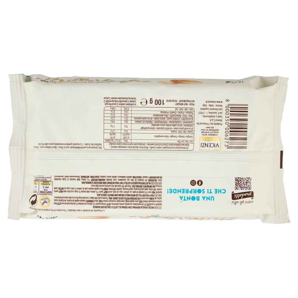 Matilde Vicenzi MilleVoglie Bocconcini di Sfoglia con Crema al Latte e Cioccolato Bianco 100 g