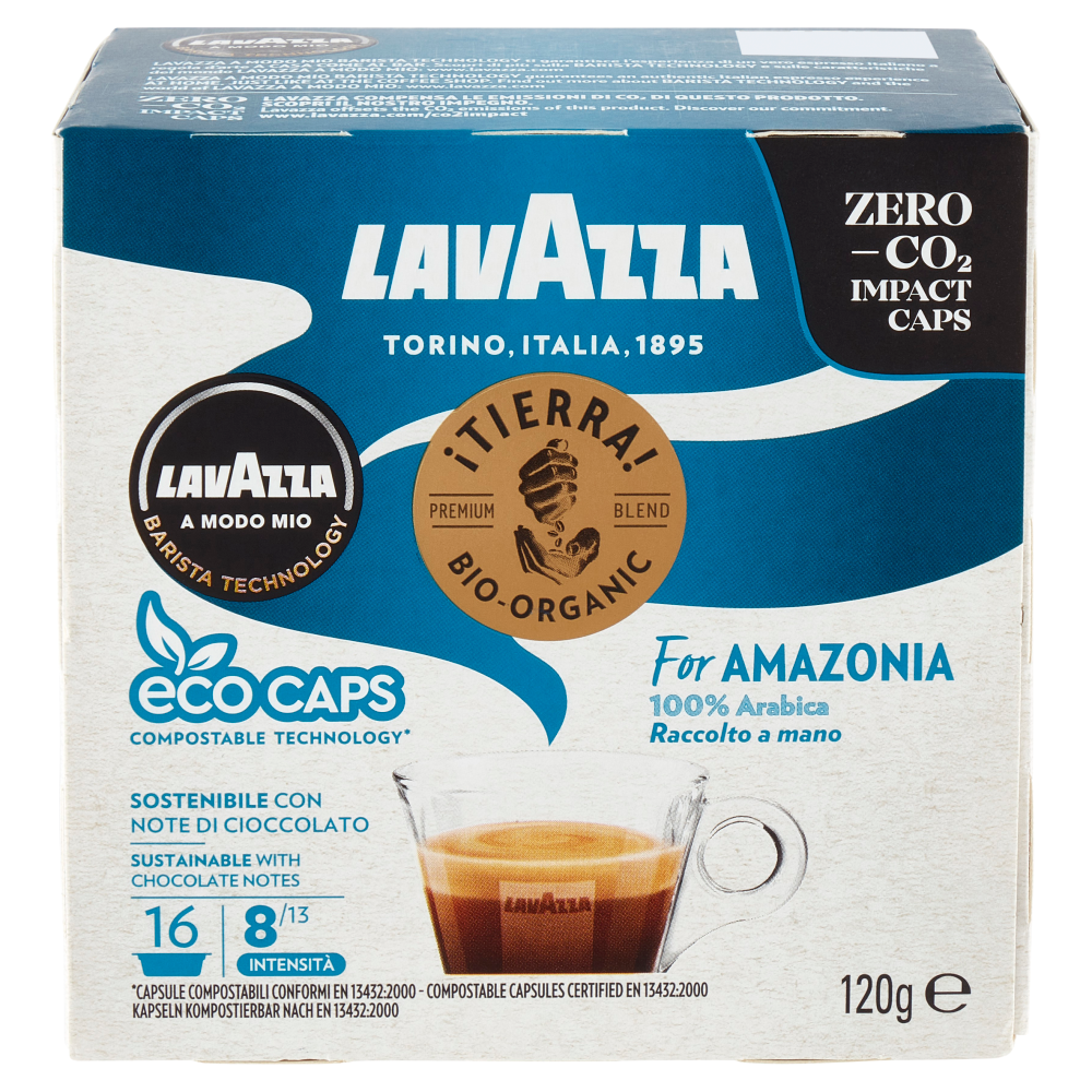Lavazza A Modo Mio iTierra! Bio-Organic For Amazonia 16 Capsule 120 g
