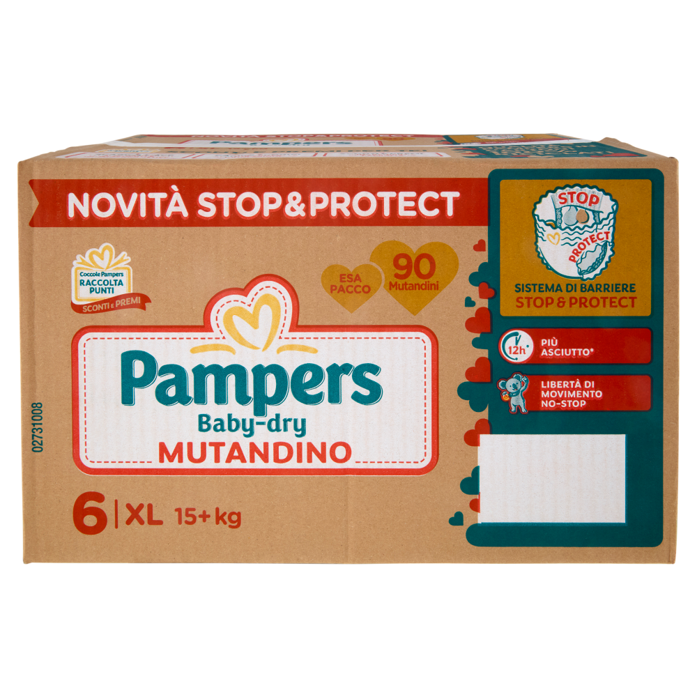 Pampers Baby-dry Mutandino XL 90 pz