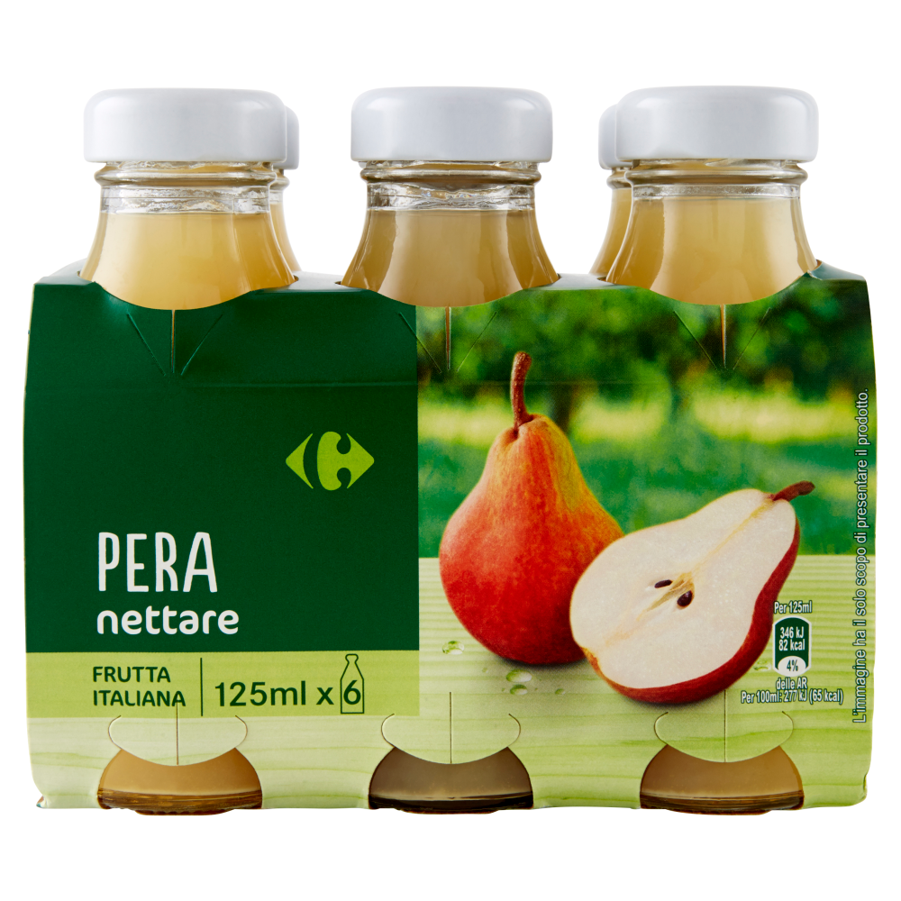 Carrefour Pera nettare 6 x 125 ml
