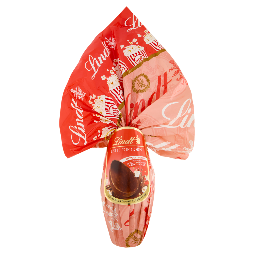 Lindt Gamme Bleue Uova di cioccolato Pasqua Cioccolato latte e pop corn 240 g