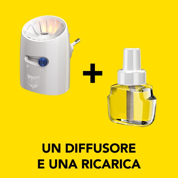 Raid Liquido Base 60 Notti, Protegge contro Zanzare Comuni e Tigre, Azione Continua, 36 ml