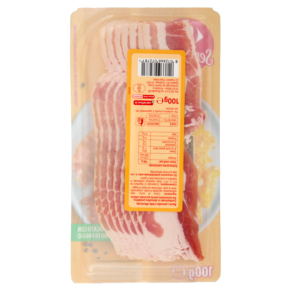 Carrefour Sensation Bacon a Fette 100 g