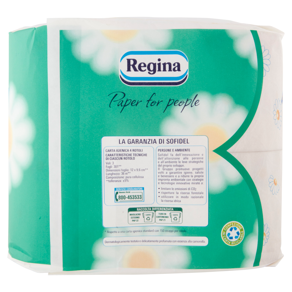 Regina Cartacamomilla carta igienica 4 rotoli