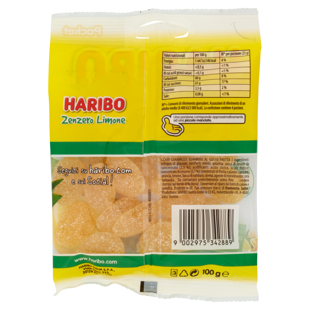 Haribo Zenzero Limone 100 g