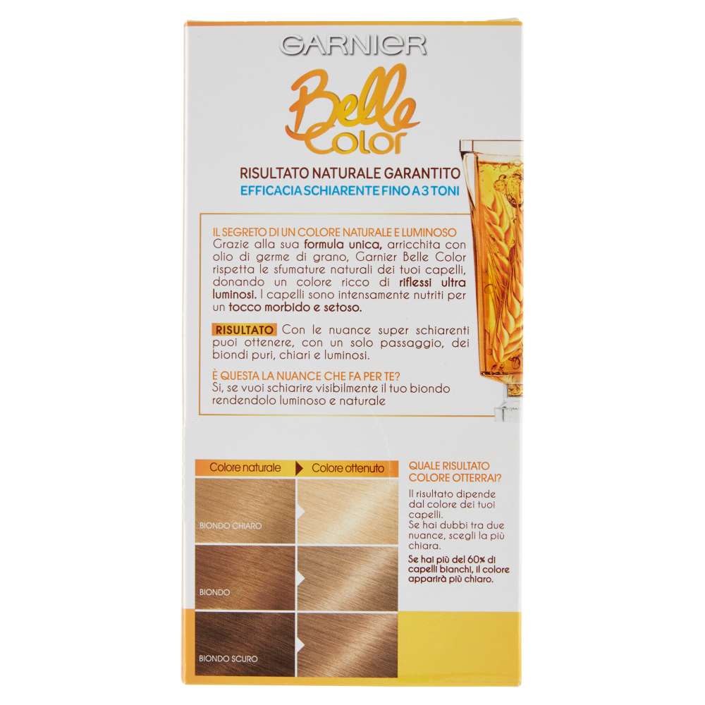 Garnier Belle Color Colore Luminoso, Tinta per Capelli Bianchi 110 Biondo Chiarissimo Naturale