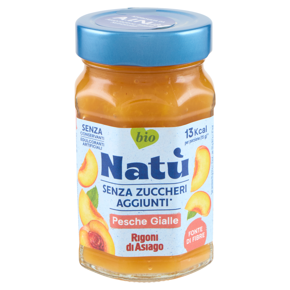 Rigoni di Asiago Nat&ugrave; Senza Zuccheri Aggiunti&deg; Pesche Gialle bio 240 g