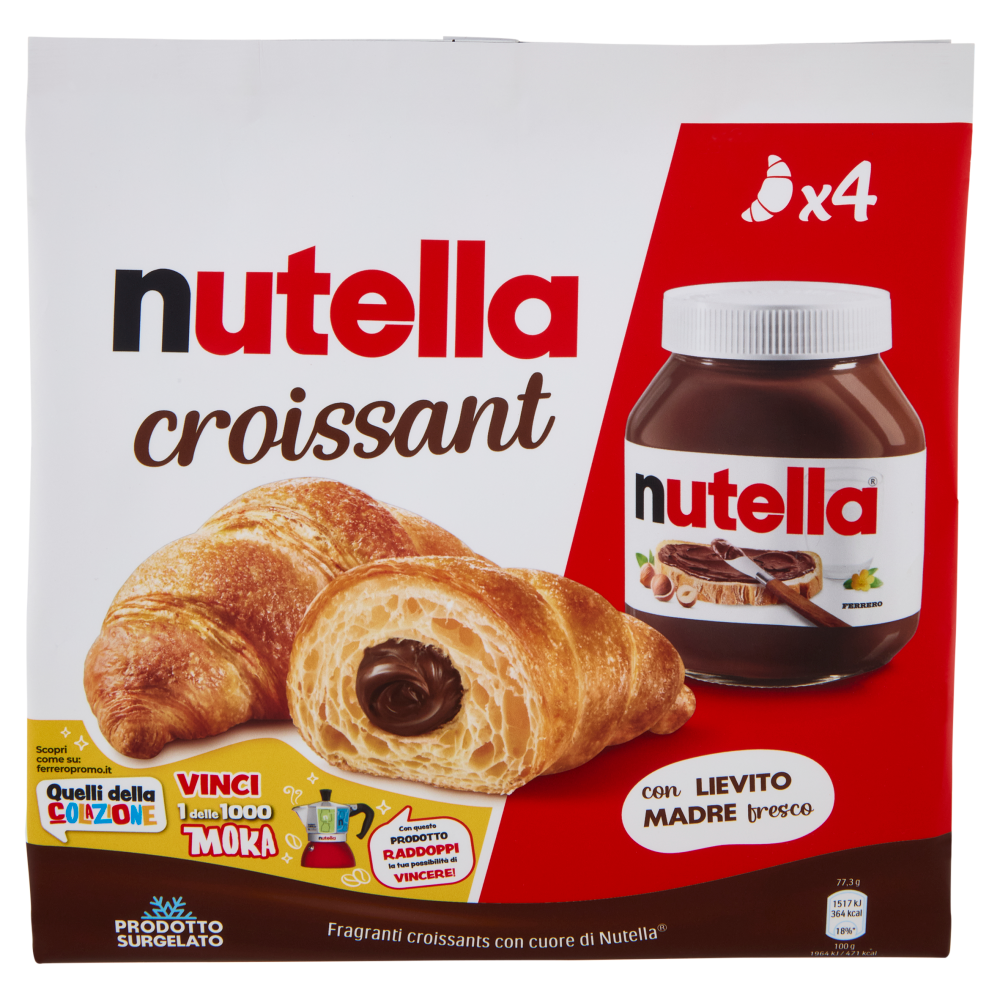 nutella croissant 4 pezzi 340 g
