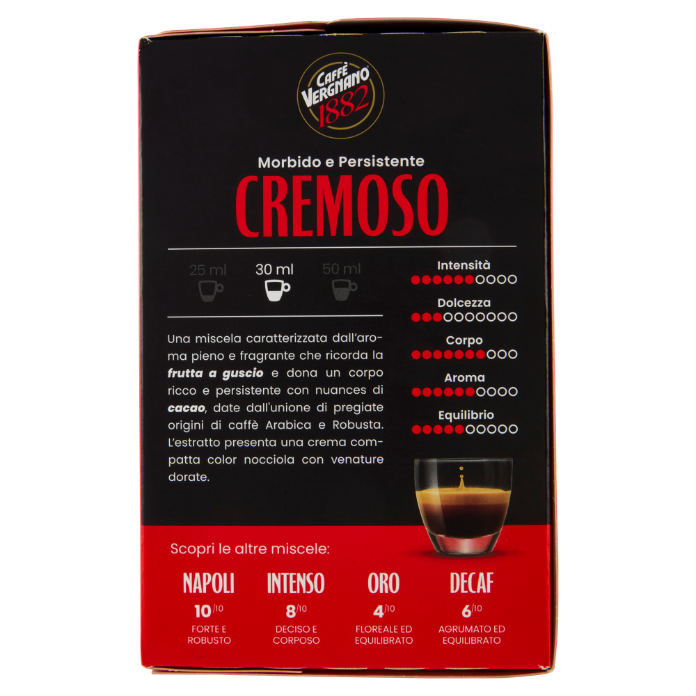 Caffè Vergnano 1882 Cremoso Capsule Compatibili Nespresso* 10 x 5 g