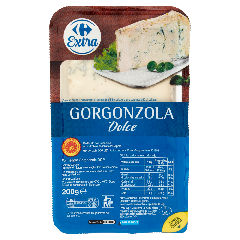 Carrefour Extra Gorgonzola Dolce DOP 200 g
