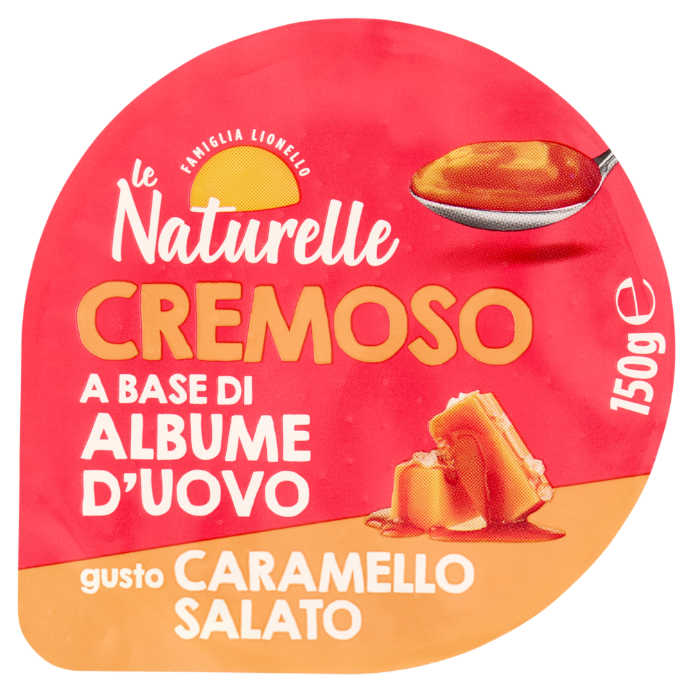 le Naturelle Cremoso a Base di Albume d'Uovo gusto Caramello Salato 150 g