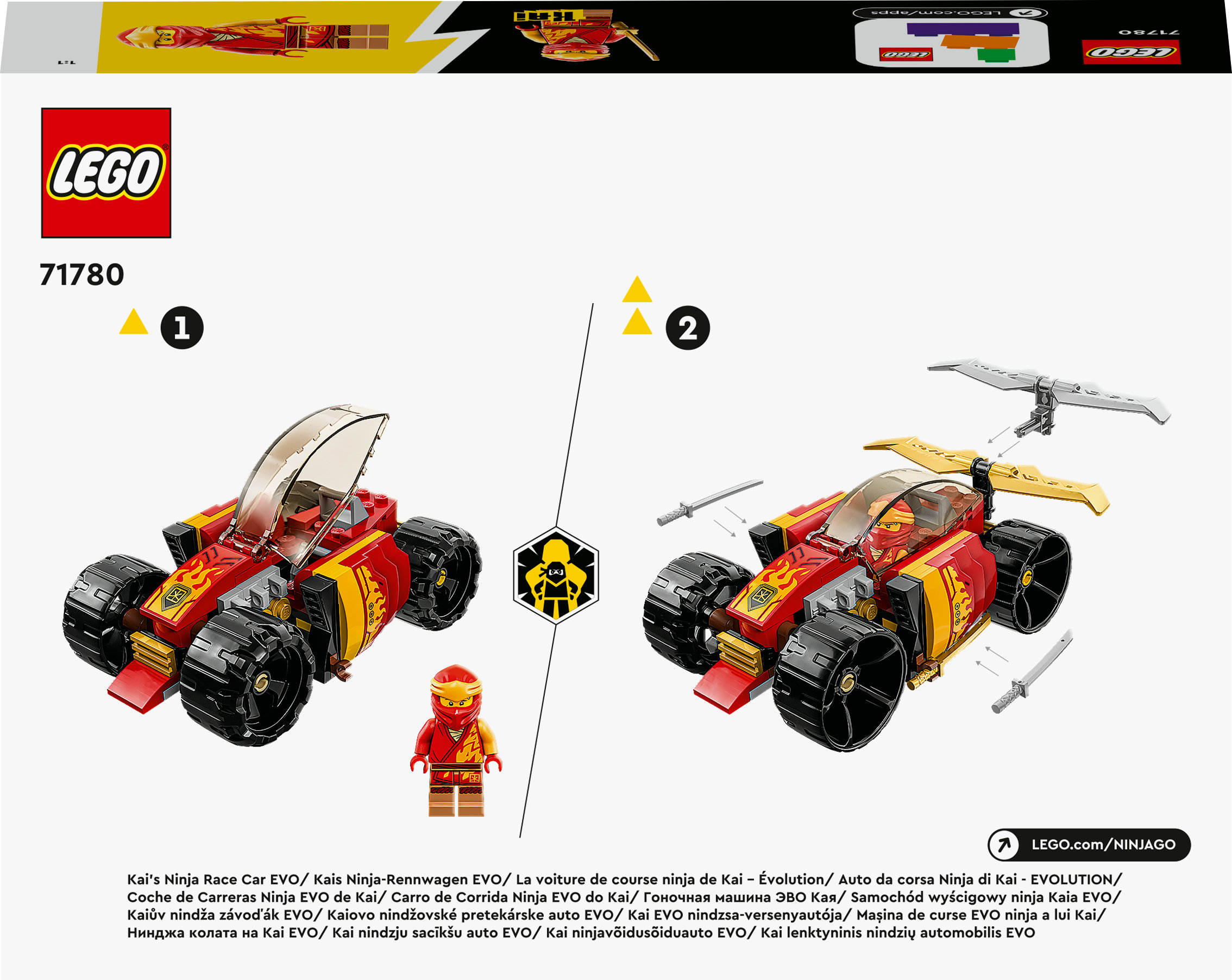 LEGO NINJAGO Auto da corsa Ninja di Kai - EVOLUTION
