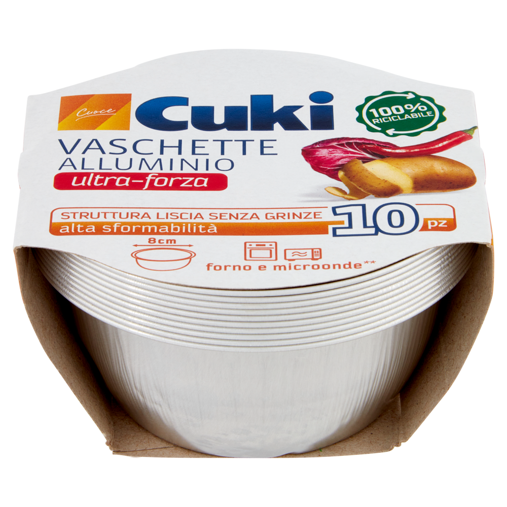 Cuki Cuoce Vaschette alluminio 1porzione - 12 pz (T21)