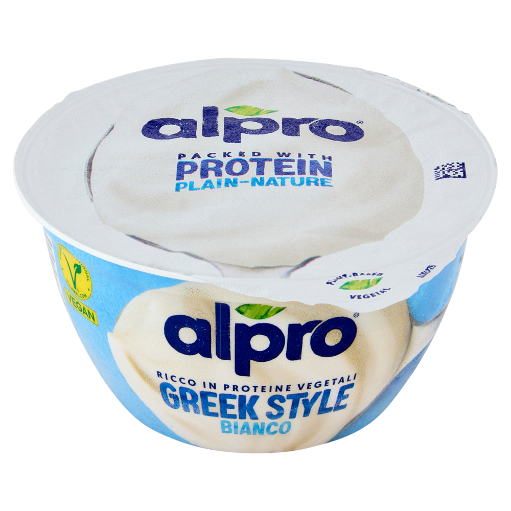 ALPRO GREEK STYLE, Alternativa Vegetale allo Yogurt, Bianco, Naturalmente Senza Lattosio, 135g