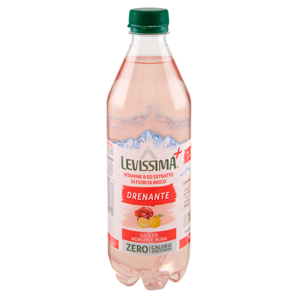 LEVISSIMA⁺ Drenante, Acqua al gusto di Agrumi e Rosa 50 cl