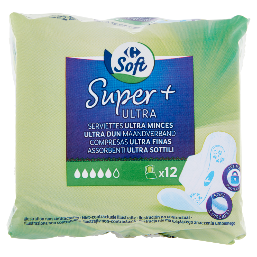Carrefour Soft Super + Ultra Assorbenti Ultra Sottili 12 pz