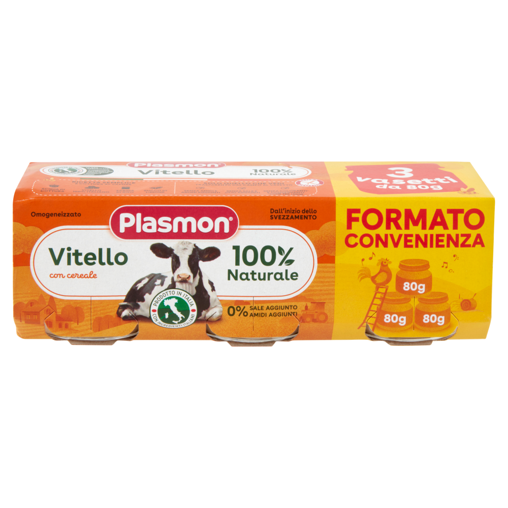 Plasmon Omogeneizzato Vitello con cereale 3 x 80 g