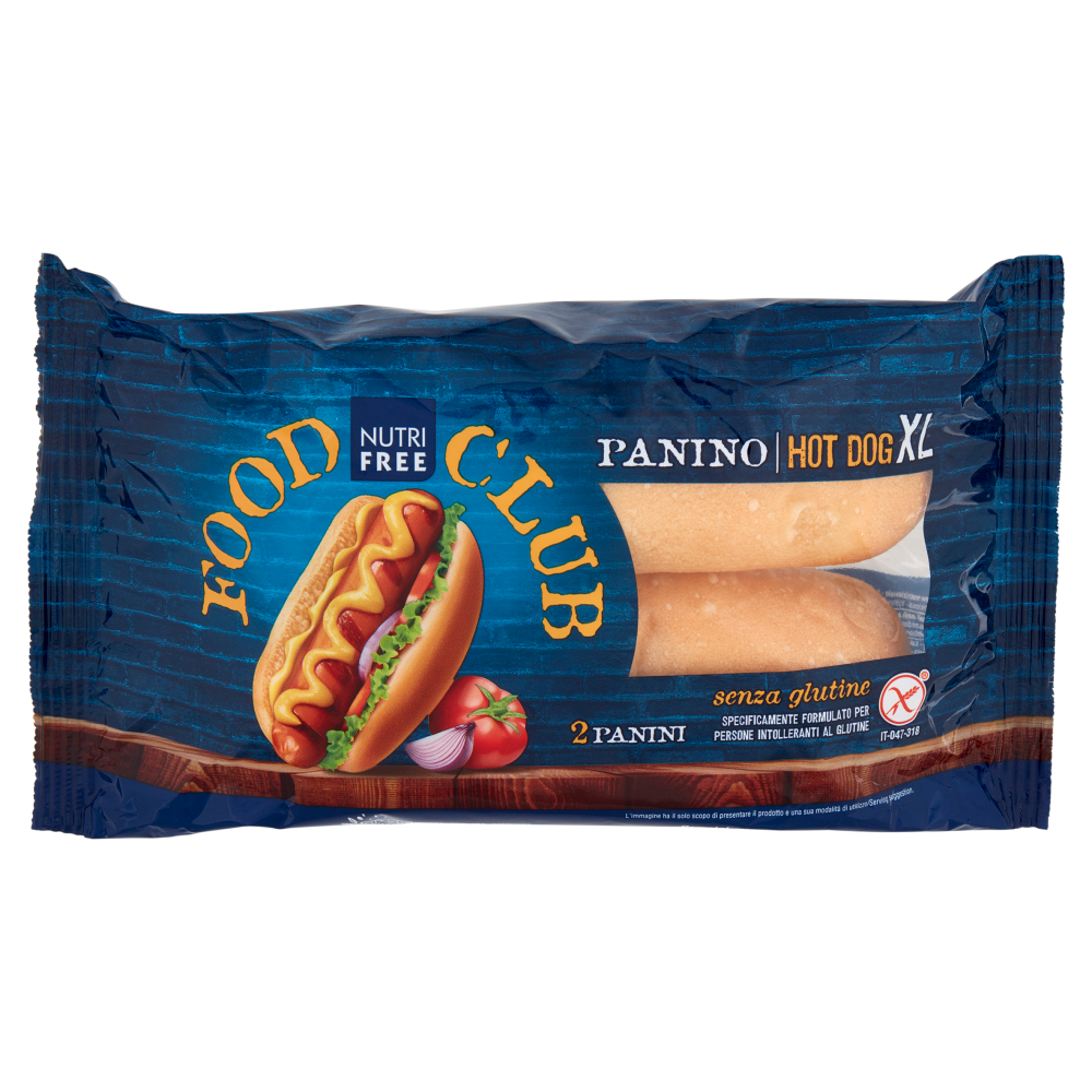 Nutrifree Food Club Panino Hot Dog XL senza glutine 130 g