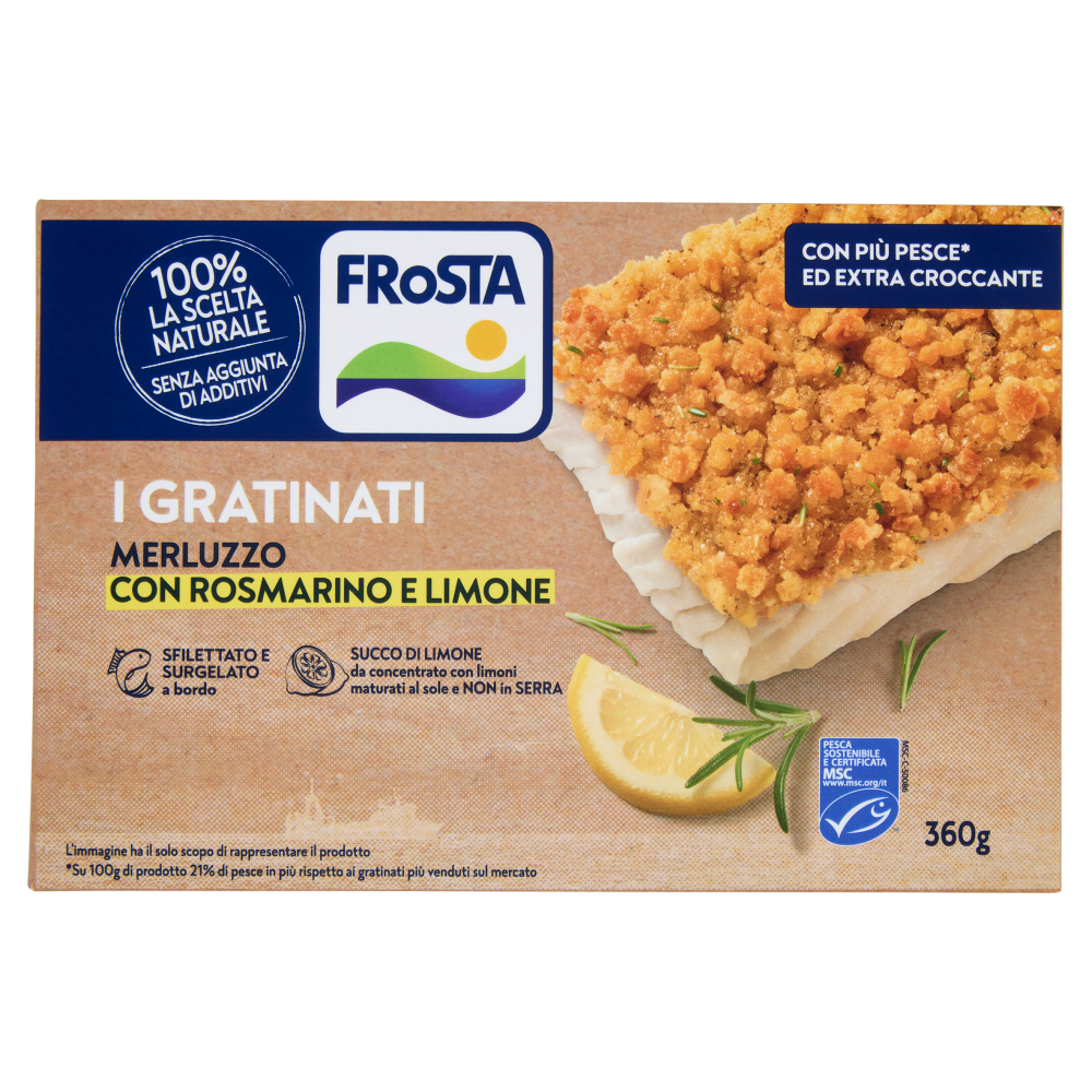FRoSTA i Gratinati Merluzzo con Rosmarino e Limone 360 g