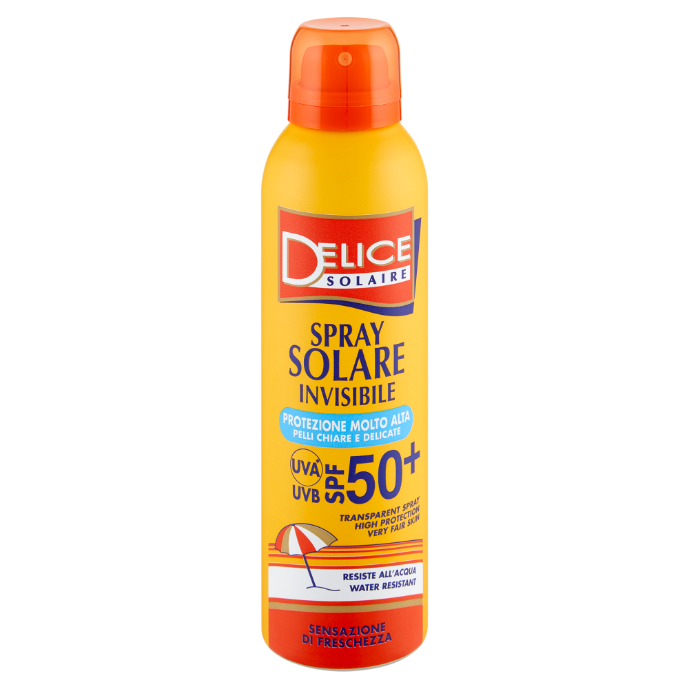 Delice Solaire Spray Solare Invisibile Pelli Chiare e Delicate UVB SPF50+ 150 mL