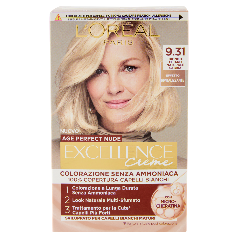 L'Or&eacute;al Paris Excellence Creme Colorazione Senza Ammoniaca 9.31 Biondo Chiaro Naturale Sabbia