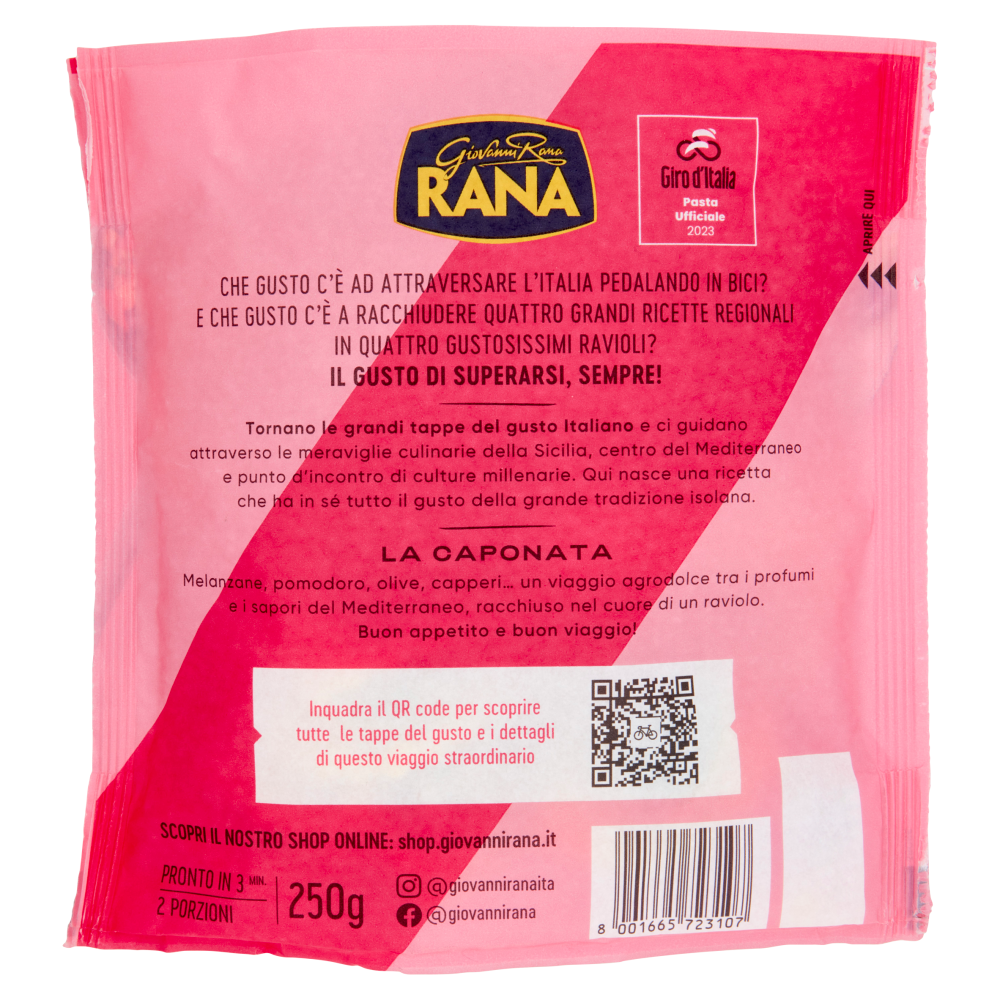 Giovanni Rana Giro d'Italia Ripieno Caponata 250 g