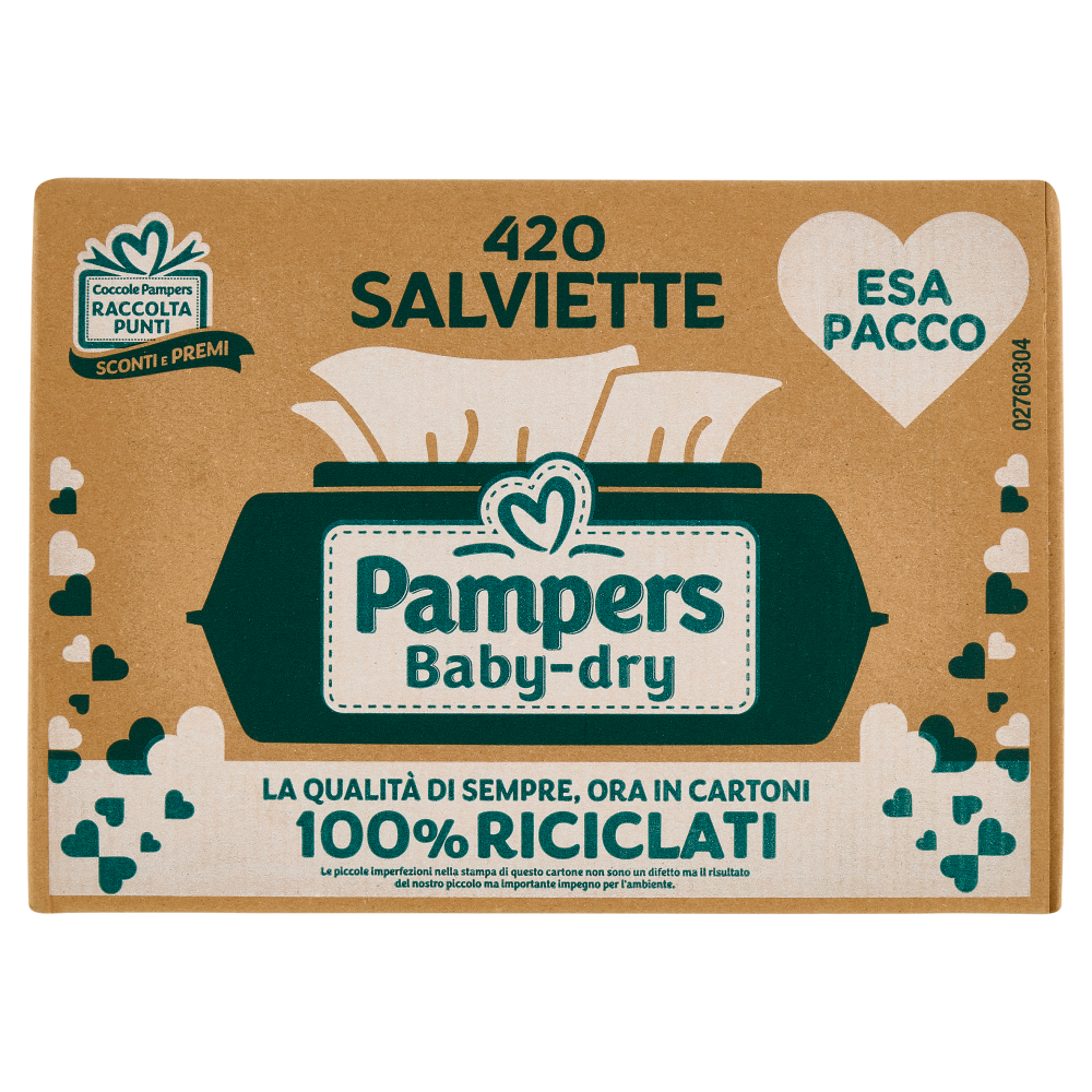 Pampers Baby-dry Salviette 420 pz