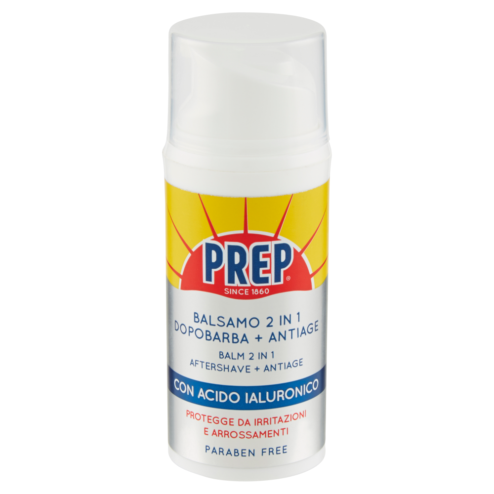 Prep Balsamo 2 in 1 Dopobarba + Antiage con  Acido Ialuronico 80 ml