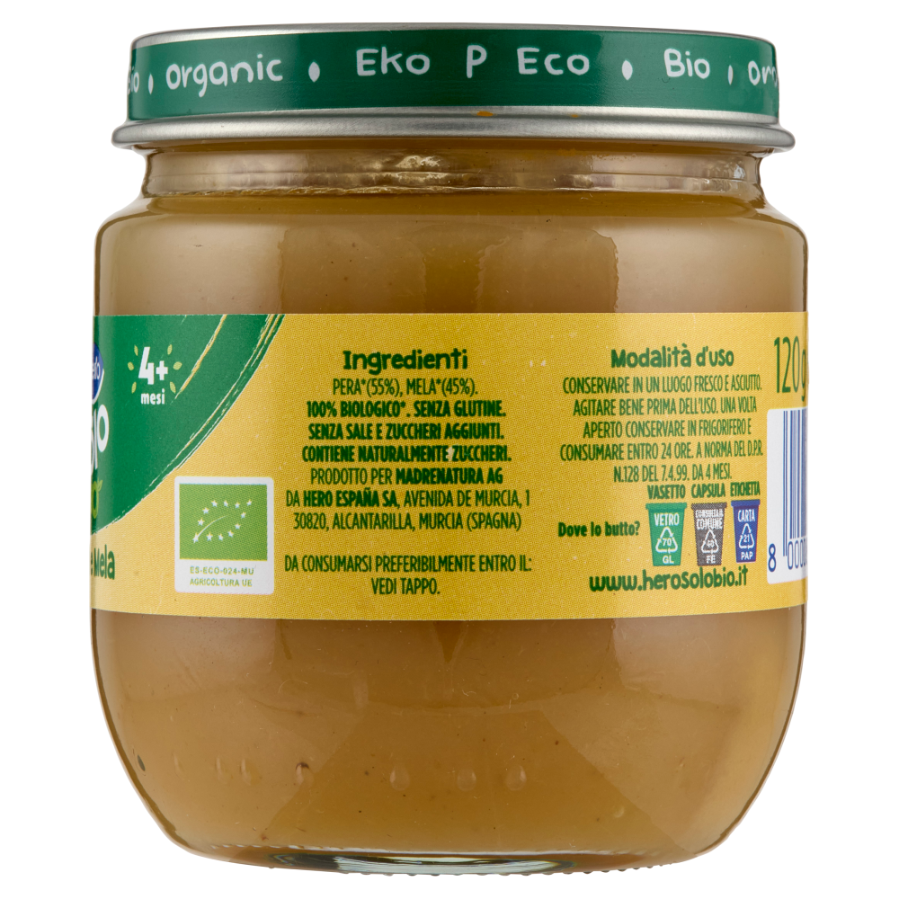 Hero Solo Bio Pera e Mela 120 g