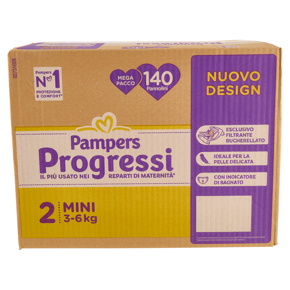 Pampers Progressi Mini 140 pz