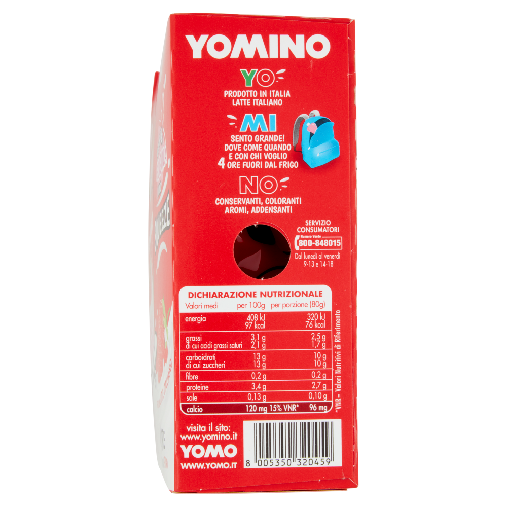 Yomino 100% Naturale Fragola 4 x 80 g