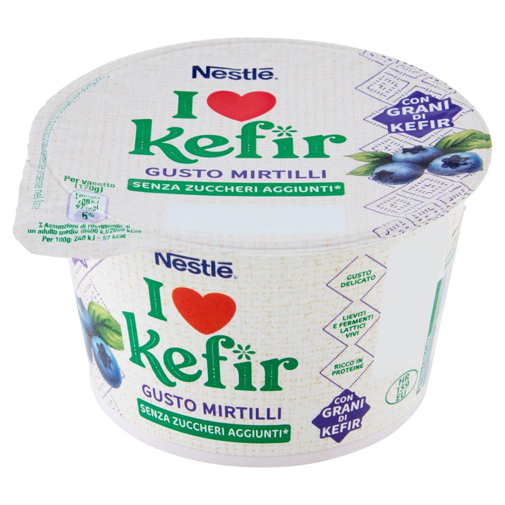 NESTL&Eacute; I Love kefir Gusto Mirtilli Senza Zuccheri Aggiunti* 170g