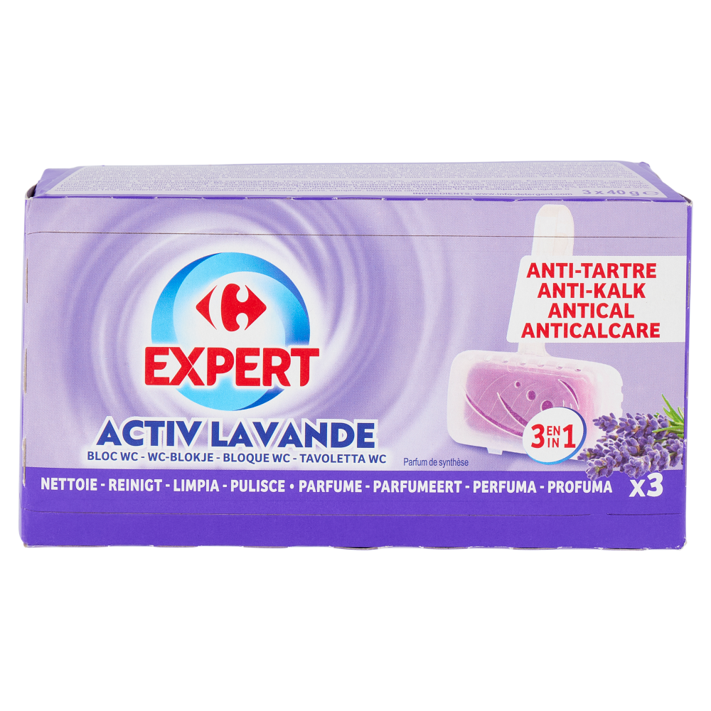 Carrefour Expert Active Lavande Tavoletta WC 3 x 40 g