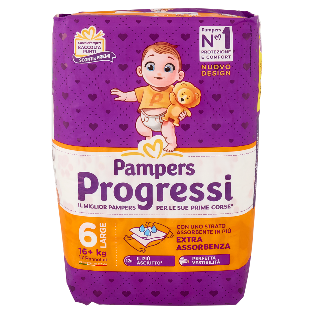 Pampers Progressi Large 17 pz