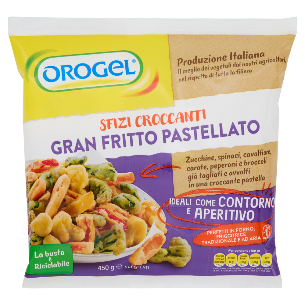 Orogel Sfizi Croccanti Gran Fritto Pastellato Surgelati 450 g