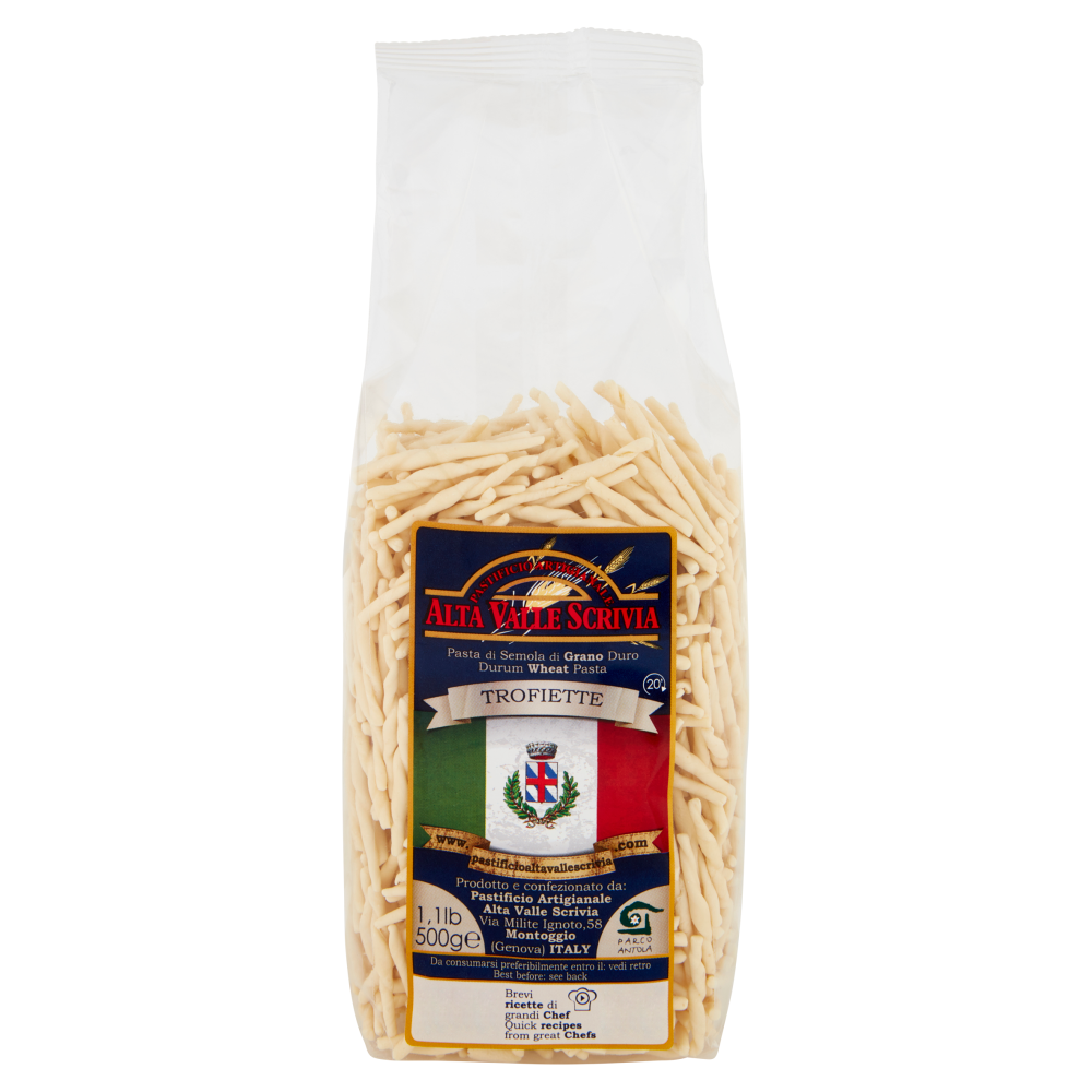Pastificio Artigianale Alta Valle Scrivia Pasta di Semola di Grano Duro Trofiette 500 g